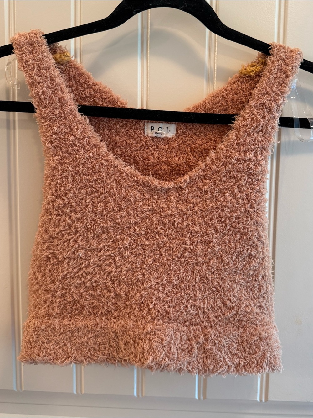 New POL Fuzzy Crop Top - Orange